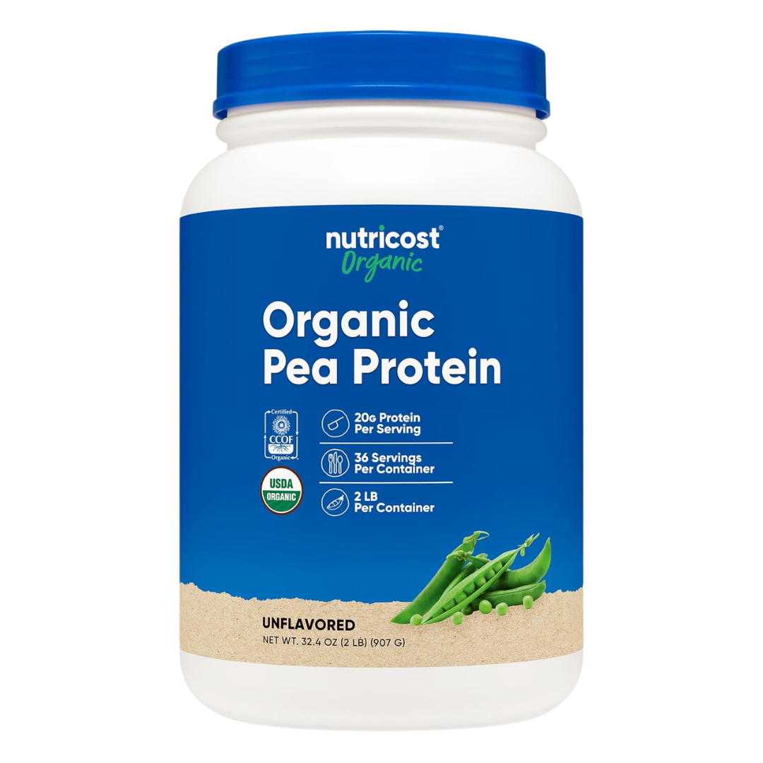 Nutricost Organic Pea Protein Unflavored, 32.4 oz / 907 g