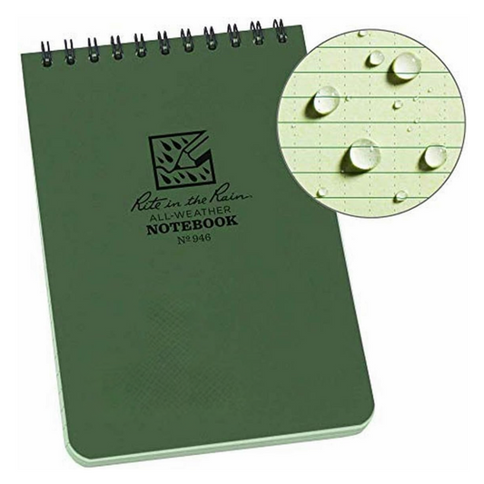 Rite in the Rain All-Weather Universal Pattern Spiral Notebook 4" x 6" No. 946, 1 Count