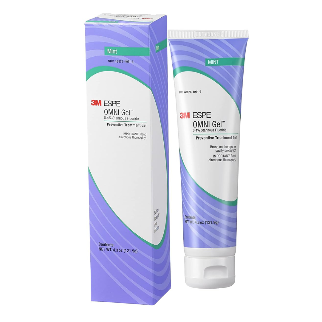 3M ESPE OMNI Gel 0.4% Stannous Fluoride Preventive Treatment Gel Toothpaste MINT 4.3 oz / 121.9g