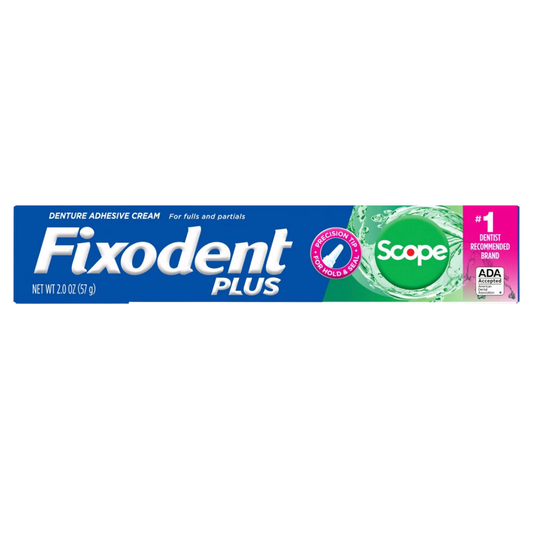 Fixodent Plus Scope Precision Hold & Seal Adhesive Cream, 2 oz. / 57g (PACKAGING MAY VARY)