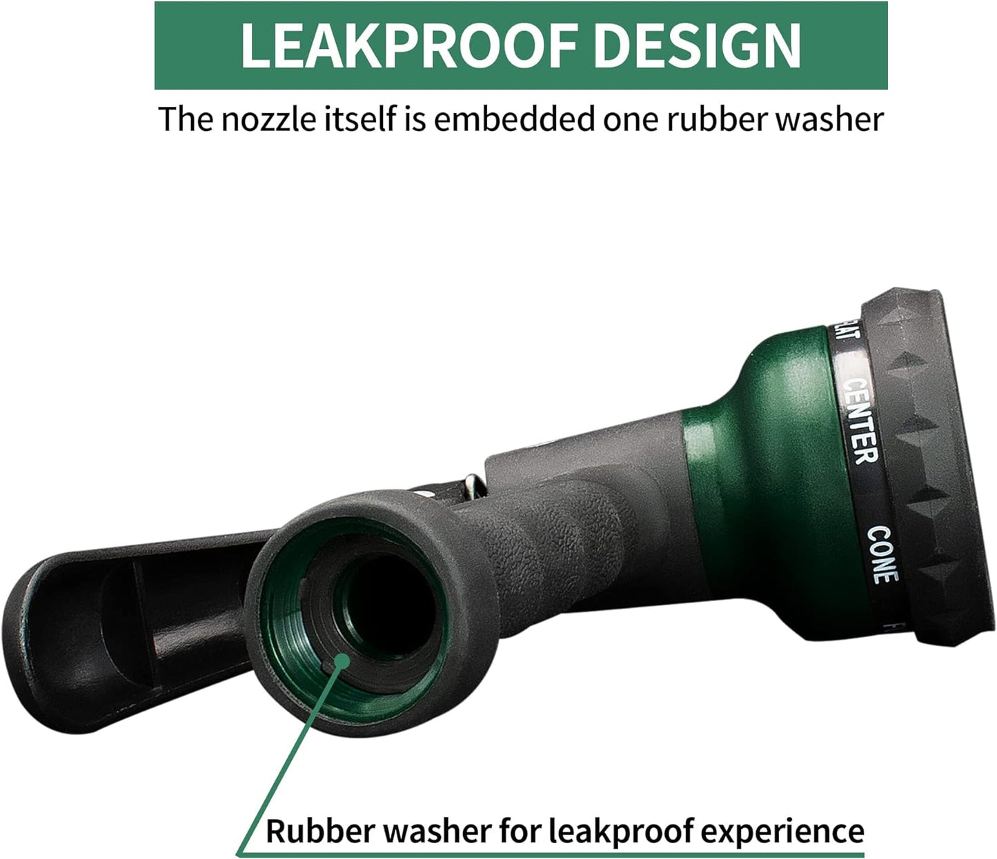 Automan Garden Hose Nozzle 7 Adjustable Watering Patterns
