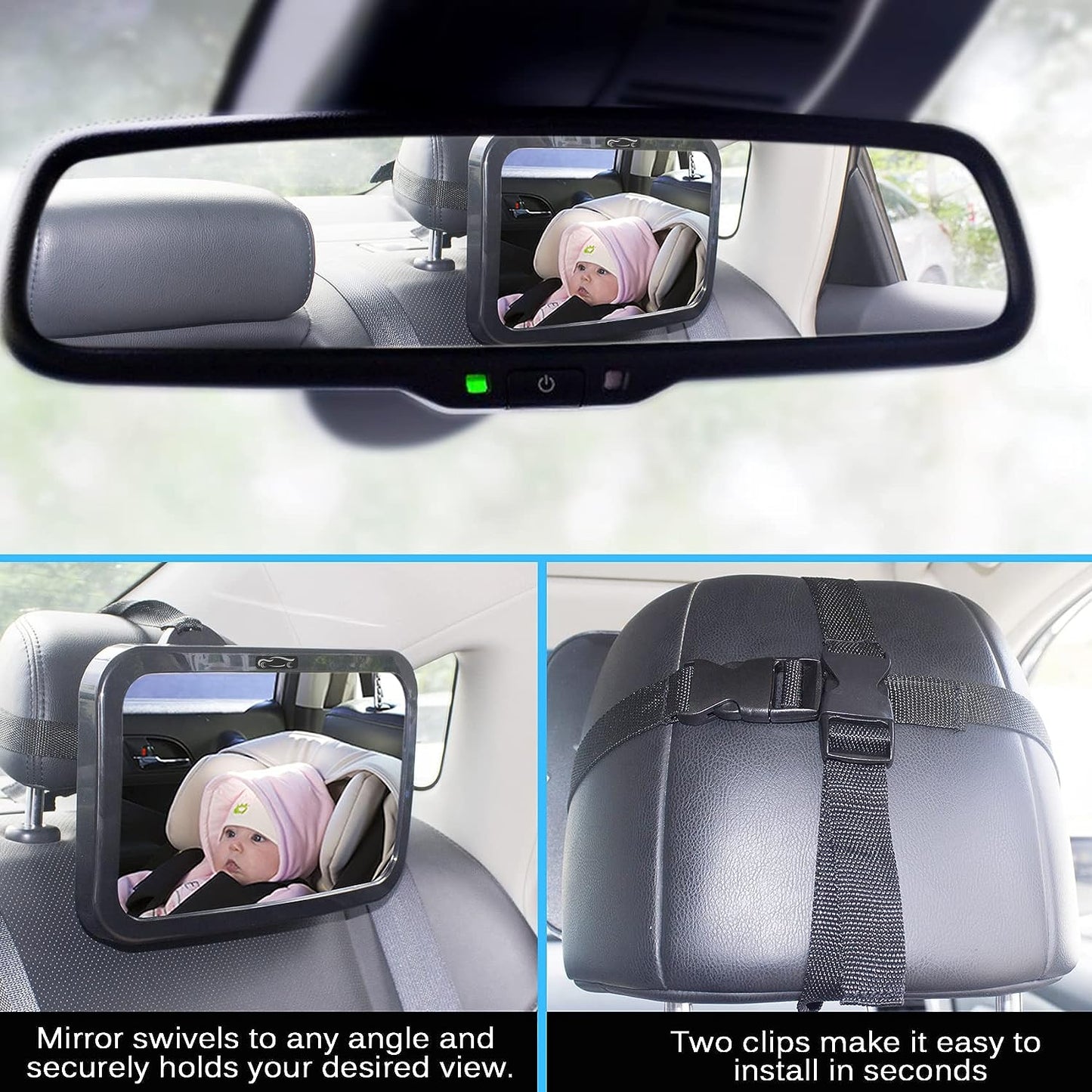 Shynerk Car Mirror, Safety Car Seat Mirror for Baby