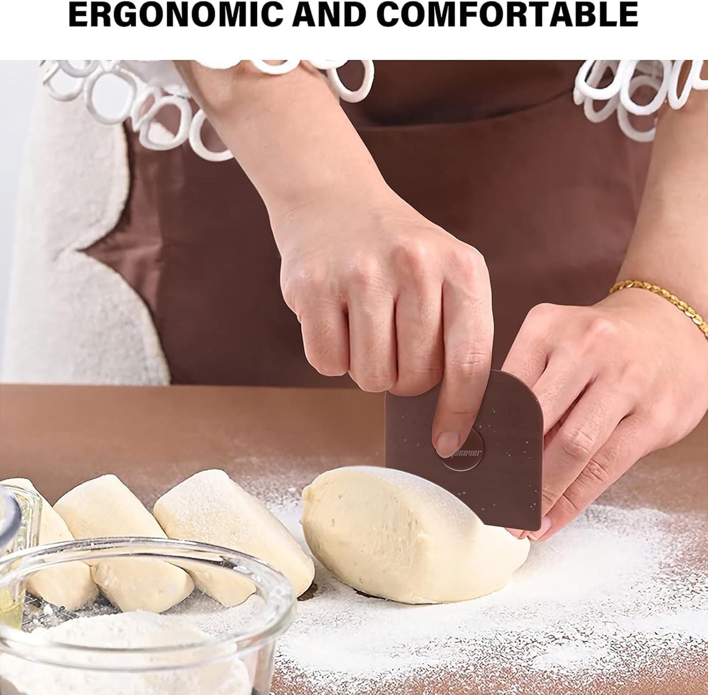 Pot Scraper Plastic Non Scratch for Cast Iron, Pot, And Pan Cleaning, ( 5 Pieces )