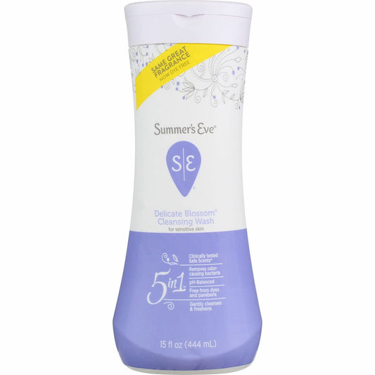 Summer's Eve Delicate Blossom Cleaning Wash For Sensitive Skin 15 Fl Oz (444mL)