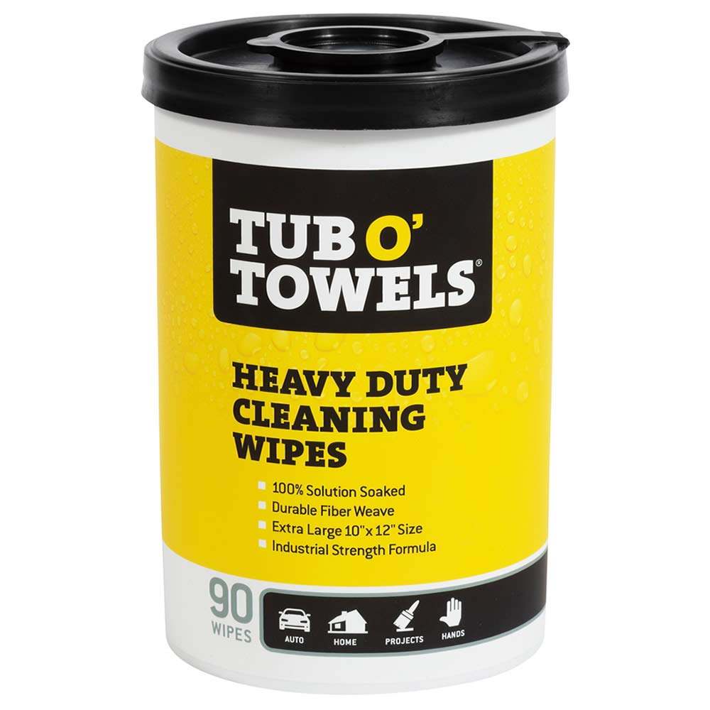 Tub O Towels Heavy Duty Cleaning Wipes 10 Inches X 12 Inches, 90 Wipes