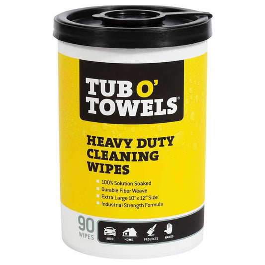 Tub O Towels Heavy Duty Cleaning Wipes 10 Inches X 12 Inches, 90 Wipes