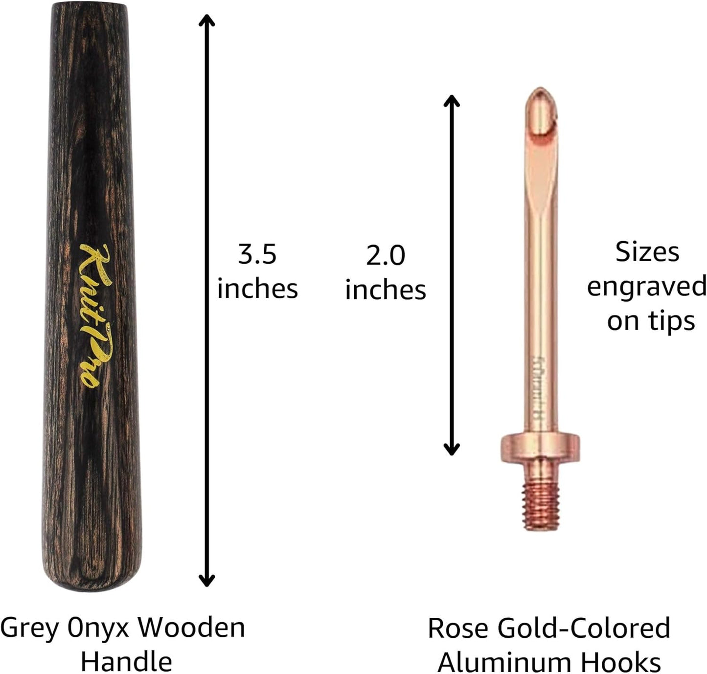 KnitPro Oasis Rose Gold Interchangeable Crochet Hooks Set