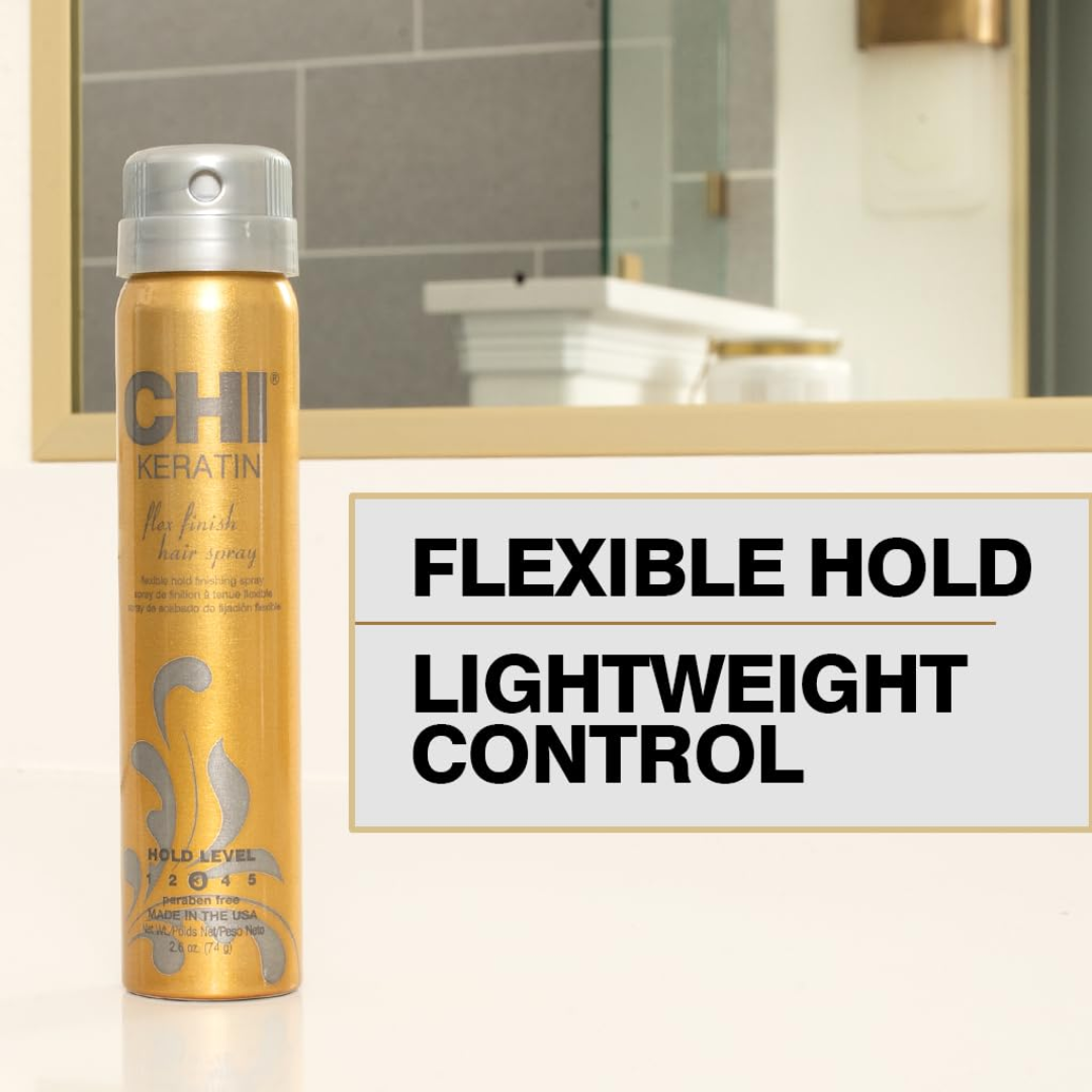 Chi Keratin Flex Finish Hair Spray Hold Level 3, 2.6 oz / 74 g
