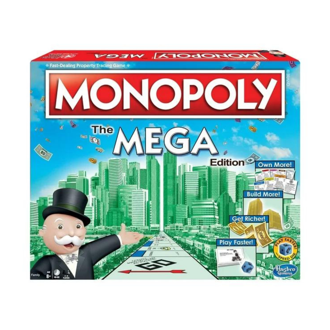 Monopoly The Mega Edition Board Game 2-8 Players Ages 8+