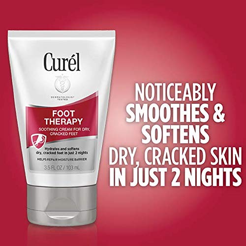 Curel Foot Therapy Soothing Cream For Dry, Cracked Feet, 3.5 fl.oz / 103ml