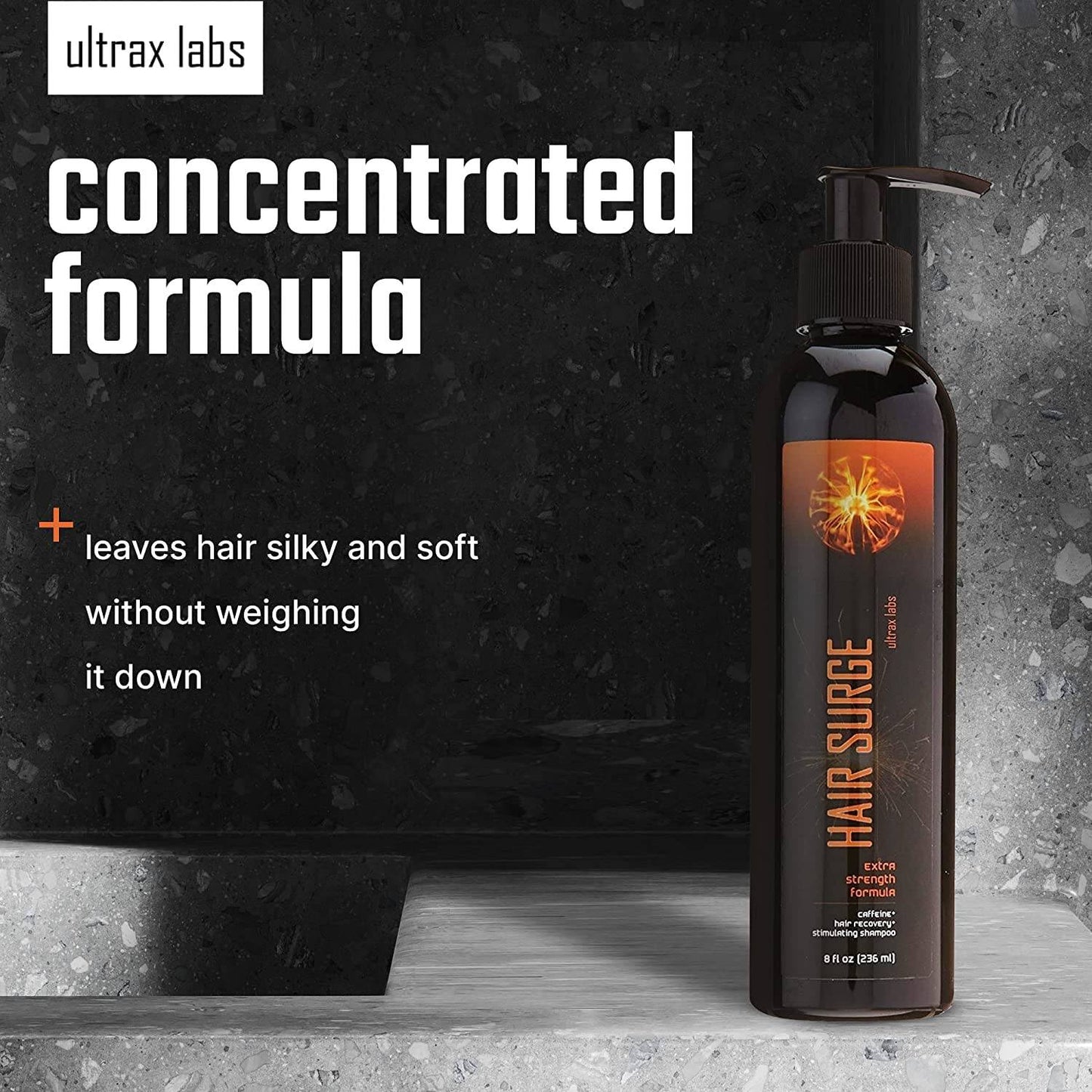 Ultrax Labs Hair Surge Extra Strength Formula Caffeine Hair Recovery Shampoo, 8 fl.oz / 236ml