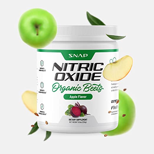 SNAP Nitric Oxide Organic Beets Apple Flavor Supports Cardio Health, Blood Pressure 250 g