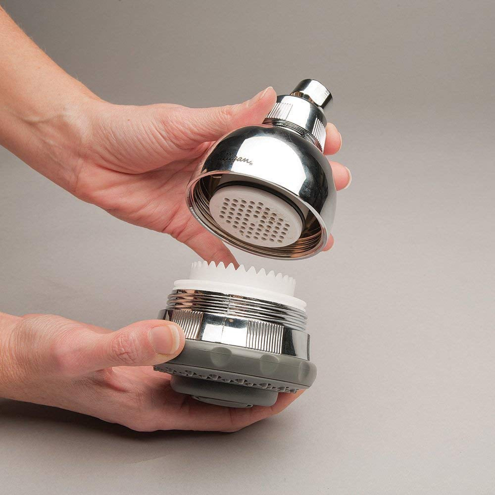 Culligan WSH-C125 Wall-Mounted Filtered Shower Head with Massage & Shower Filter, Chrome Finish