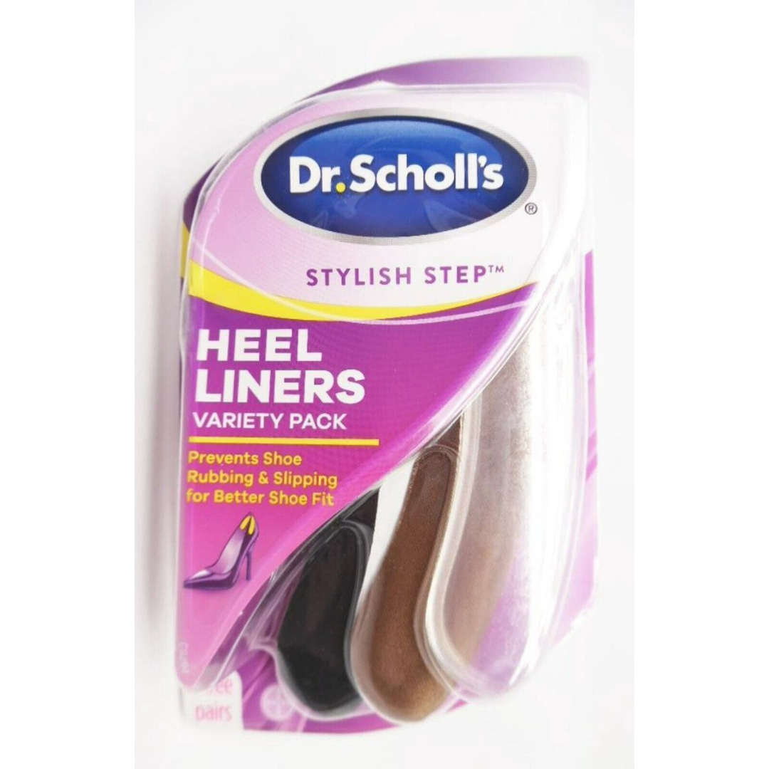 Dr. Scholl's Foam Heel Liners Variety Pack Prevent Uncomfortable Shoe Rubbing at The Heel 3 Pair