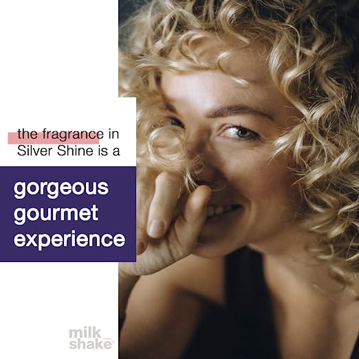 Milk Shake Silver Shine Purple Shampoo For Blond Or Grey Hair With Organic Blueberry 10 FlOz (300ml)