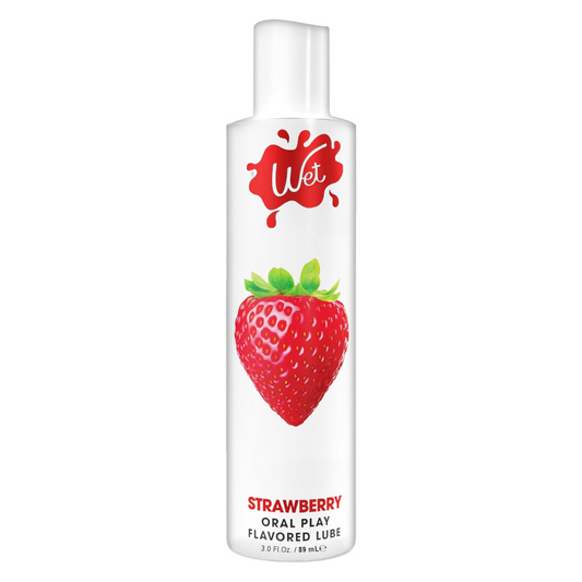 Wet Water Based  Flavored Lube Strawberry 3.0 oz / 89 ml