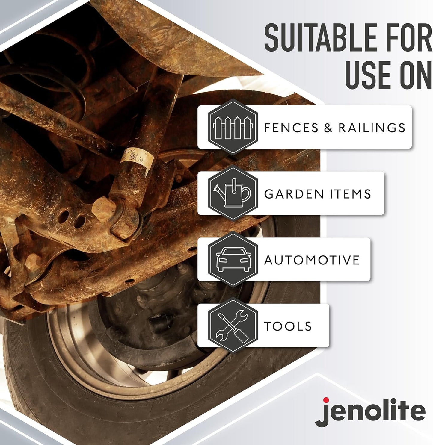 JENOLITE The Original Rust Converter Spray for Metal Into Ready To Paint Surface , 400 ml