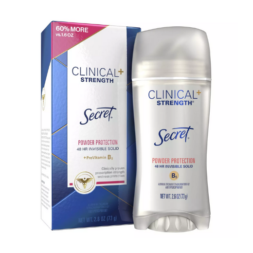 Secret Clinical Strength, 48 HR Invisible Solid, Powder Protection, 2.6 oz. / 73g