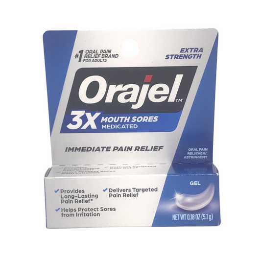 Orajel 3x Extra Strength Mouth Sores Medicated 0.18 Oz / 5.1g