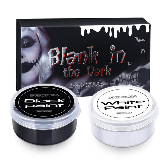 Bobisuka Blank In The Dark Face Body Oil White + Black Paint 4.93 Oz (140g)
