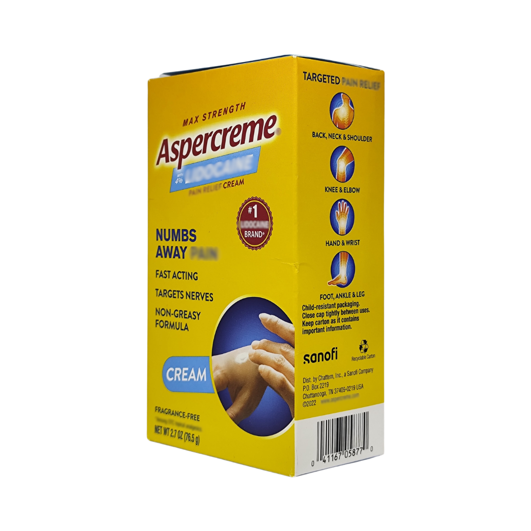 Aspercreme Max Strength Relief Cream, 2.7 oz / 76.5 g