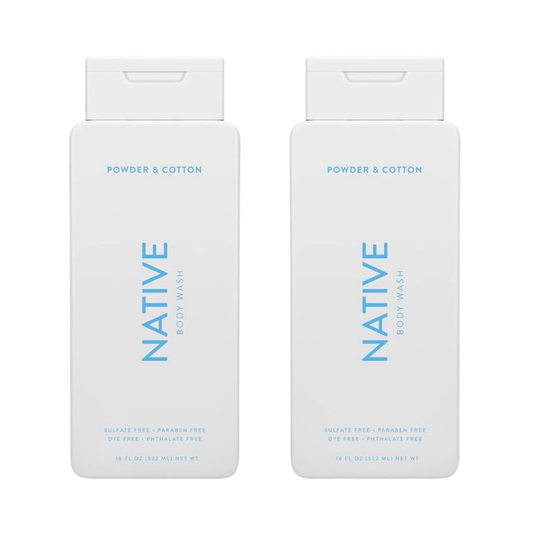 Native Body Wash Powder & Cotton 18 fl. oz. (532 mL)