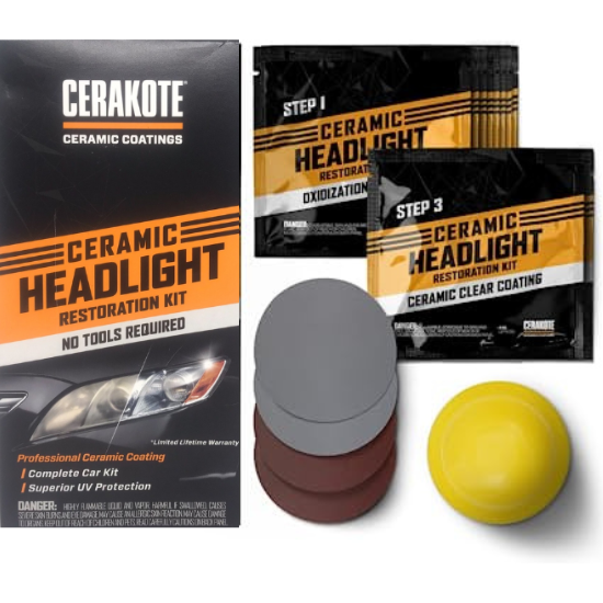 Cerakote Ceramic Headlight Restoration Kit Complete Car Kit Superior UV Protection