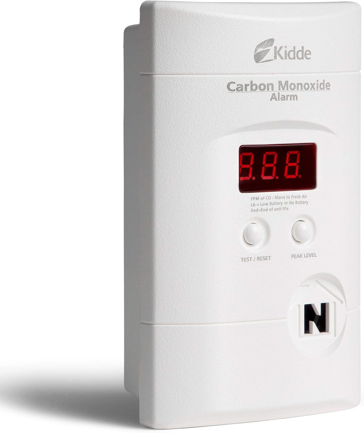 Kidde Carbon Monoxide Alarm Plug-In CO Alarm with Digital Display, KN-COPP-3