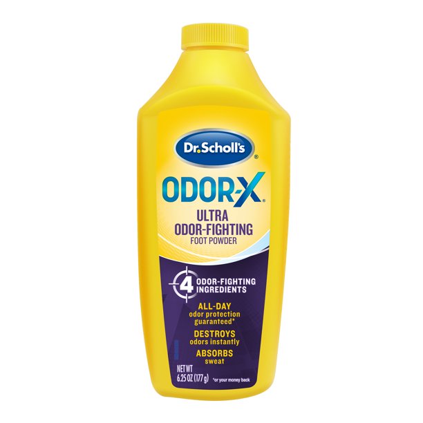 Dr. Scholl's Odor X Ultra Odor-Fighting Foot Powder All-Day Odor Protection, 6.25 oz. / 177g