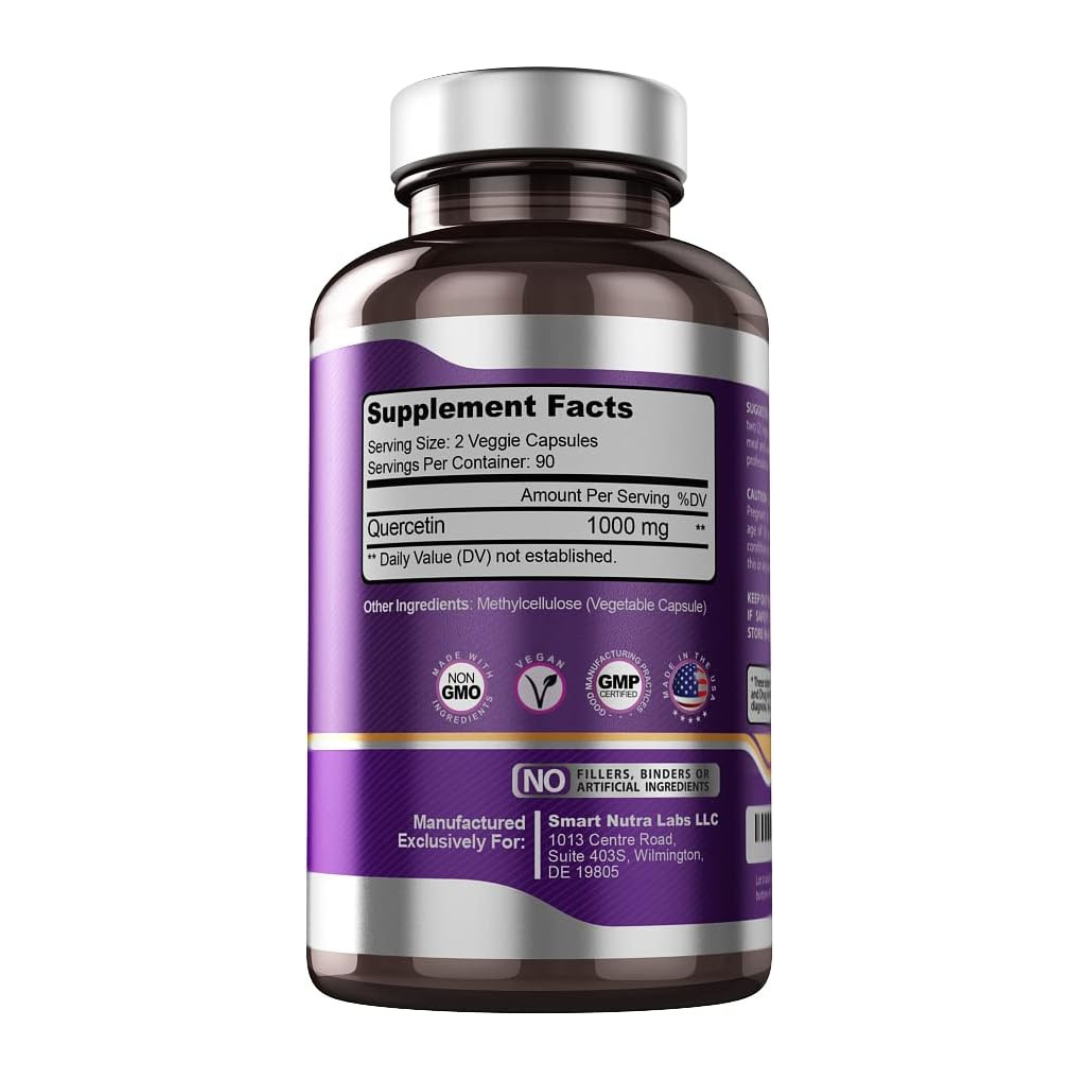 Smart Nutralabs Quercetin 1000mg Per Serving 180 Capsules