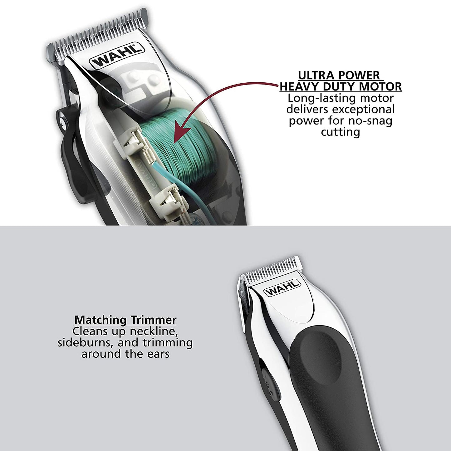 Wahl Clipper Combo Pro DELUXE, Complete Hair and Beard Clipping and Trimming Kit 79524-5201