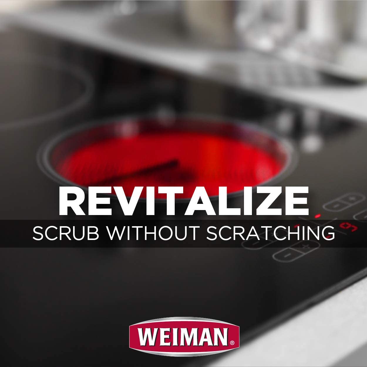 Weiman Glass Cook Top Cleaner & Polish, 10 oz. / 283g with 3 Cook Top Scrubbing Pads