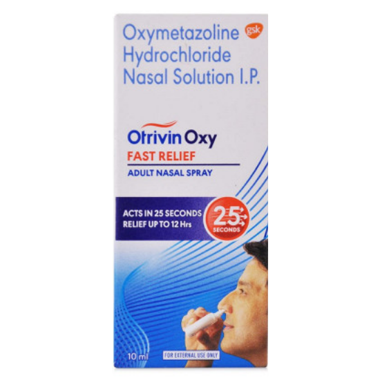 Otrivin Oxy Fast Relief Adult Nasal Spray 12HR Relief, 10 ml (NO BOX)