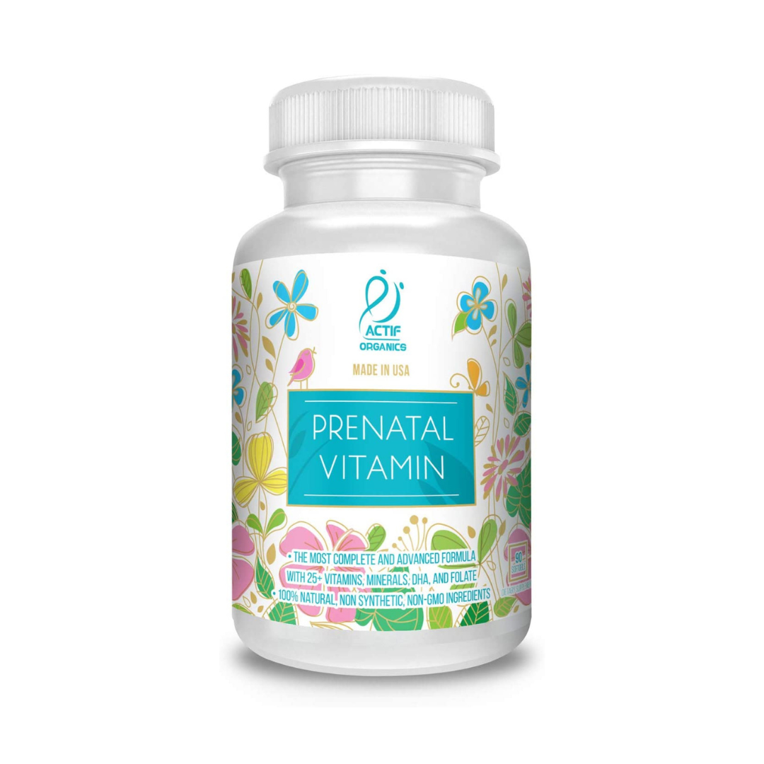 Trial Pack Actif Organic Prenatal Vitamin with 25+ Organic Vitamins, 10 Softgels