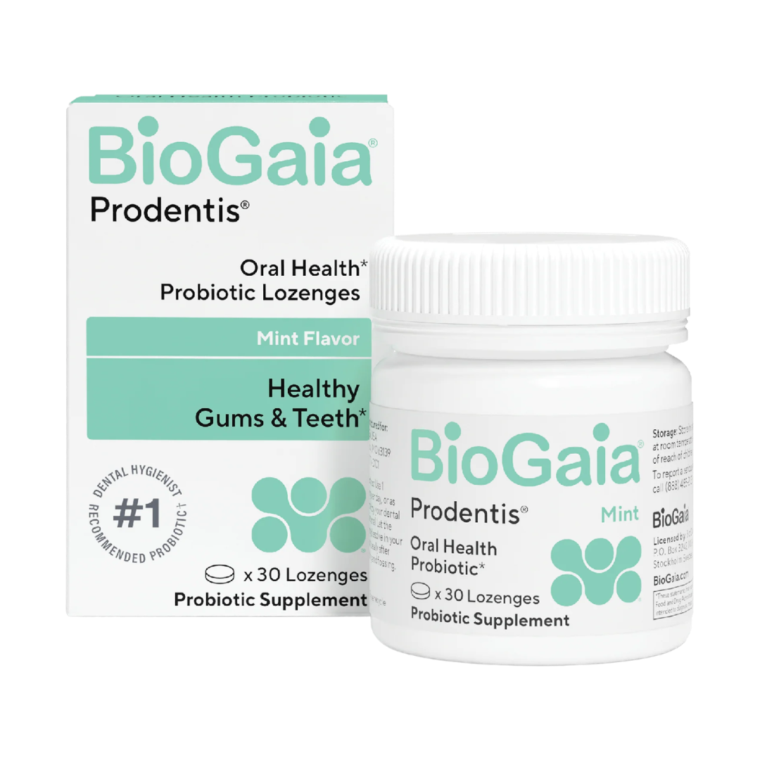 BioGaia Prodentis Oral Health Probiotic Supplement Mint Flavor, 30 Lozenges