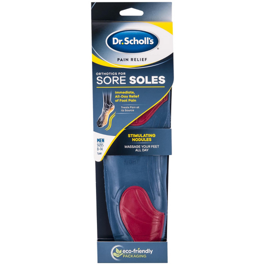 Dr. Scholl's Orthotics For Sore Soles Stimulating Nodules Massage Feet All Day Men 8-14 - 1 Pair