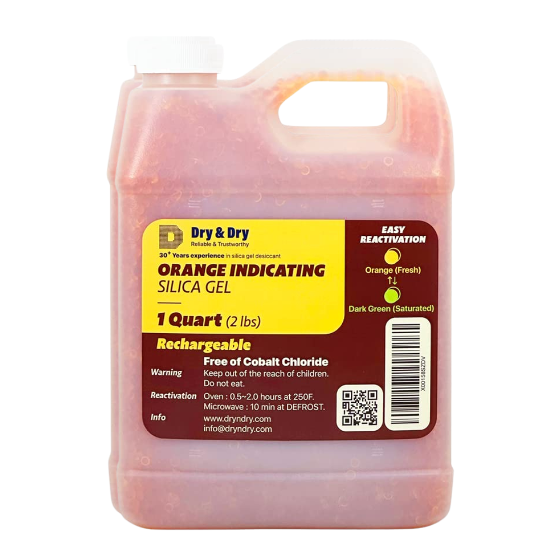 Dry&Dry Orange Indicating Silica Gel Cobalt Chloride Free, 2 lbs