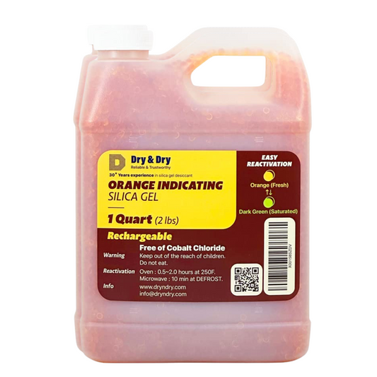 Dry&Dry Orange Indicating Silica Gel Cobalt Chloride Free, 2 lbs