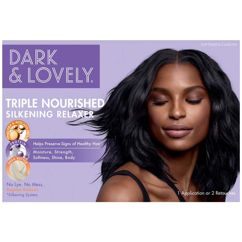 SoftSheen Carson Dark and Lovely Healthy-Gloss 5 Shea Moisture No-Lye Relaxer, Regular (NO BOX)
