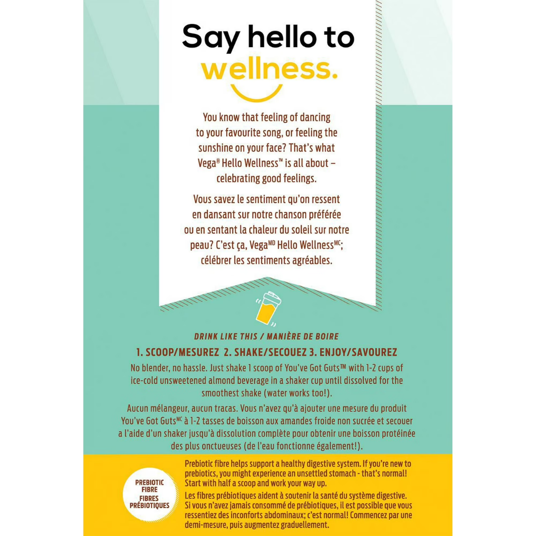 Trial Size Plant-Based Vega Hello Wellness Choco Cinnamon Banana, 50 g