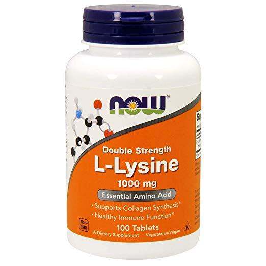 NOW Double Strength L-Lysine 1000 mg, 100 Tablets