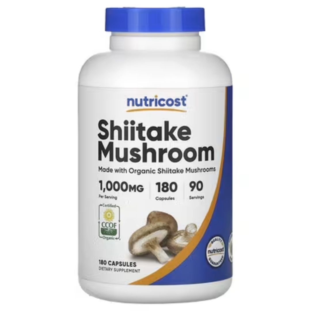 Nutricost Shiitake Mushroom 1000mg Supplement 180 Capsules