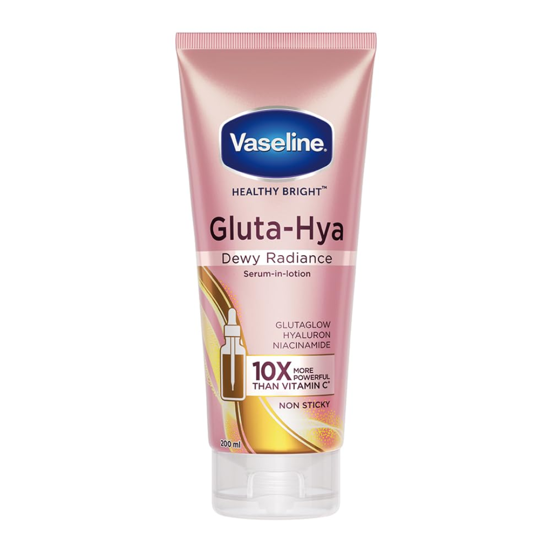 Vaseline Healthy Bright Gluta-Hya Serum-in-Lotion Non Sticky, 200 ml