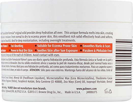 Palmers Cocoa Butter Formula with Vitamin E, Daily Skin Therapy Heals Soften 24 Hour Moisture 100 g / 3.5 oz