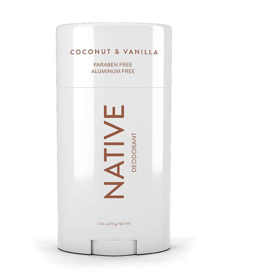 Native Deodorant Natural Vegan Gluten Free Cruelty Free, Coconut & Vanilla 75g PACKAGING MAY VARY