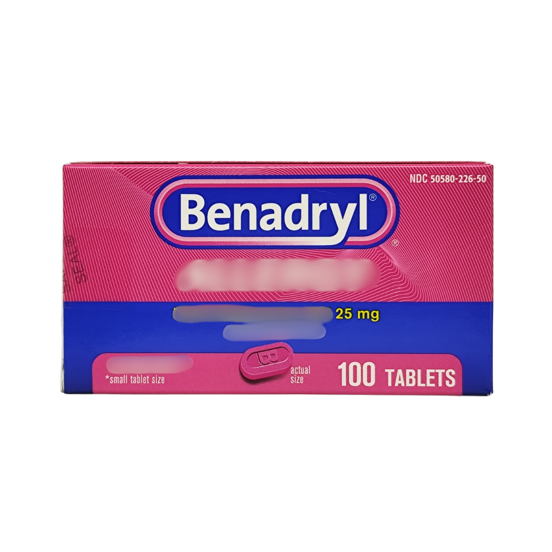 Benadryl 25 mg Relief Tablets, 100 Tablets
