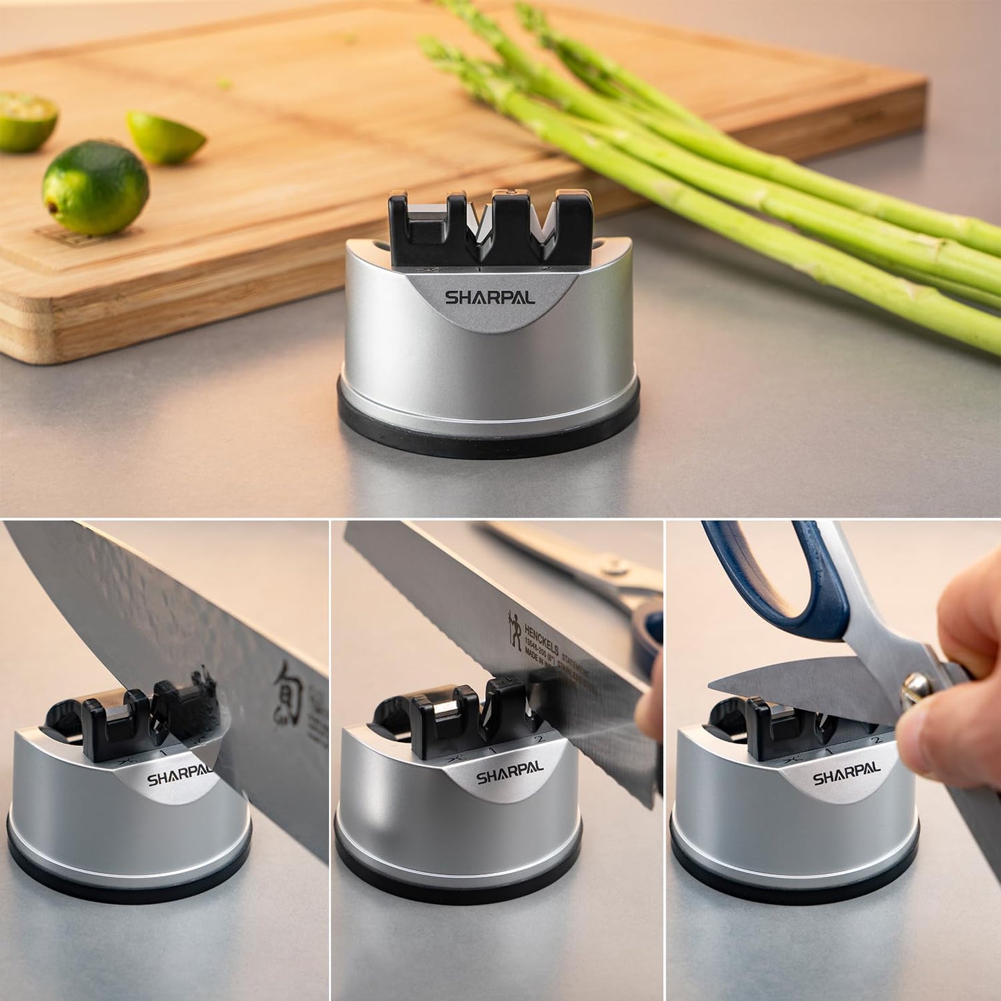 Sharpal Kitchen Knife and Scissors Sharpener, 1 Count