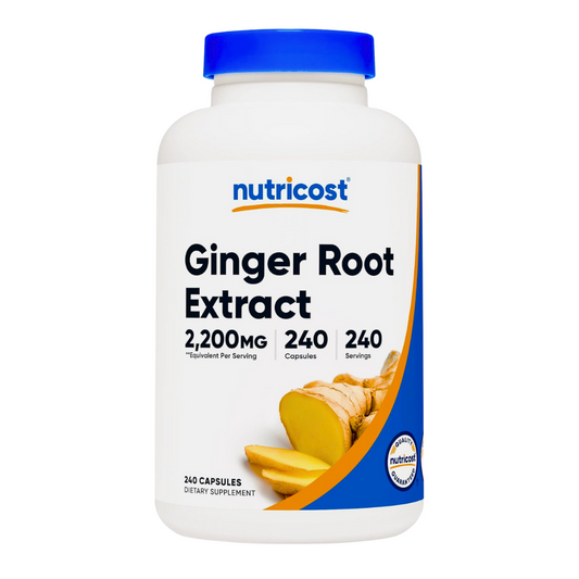 Nutricost Ginger Root Extract 2,200mg Supplement 240 Capsules
