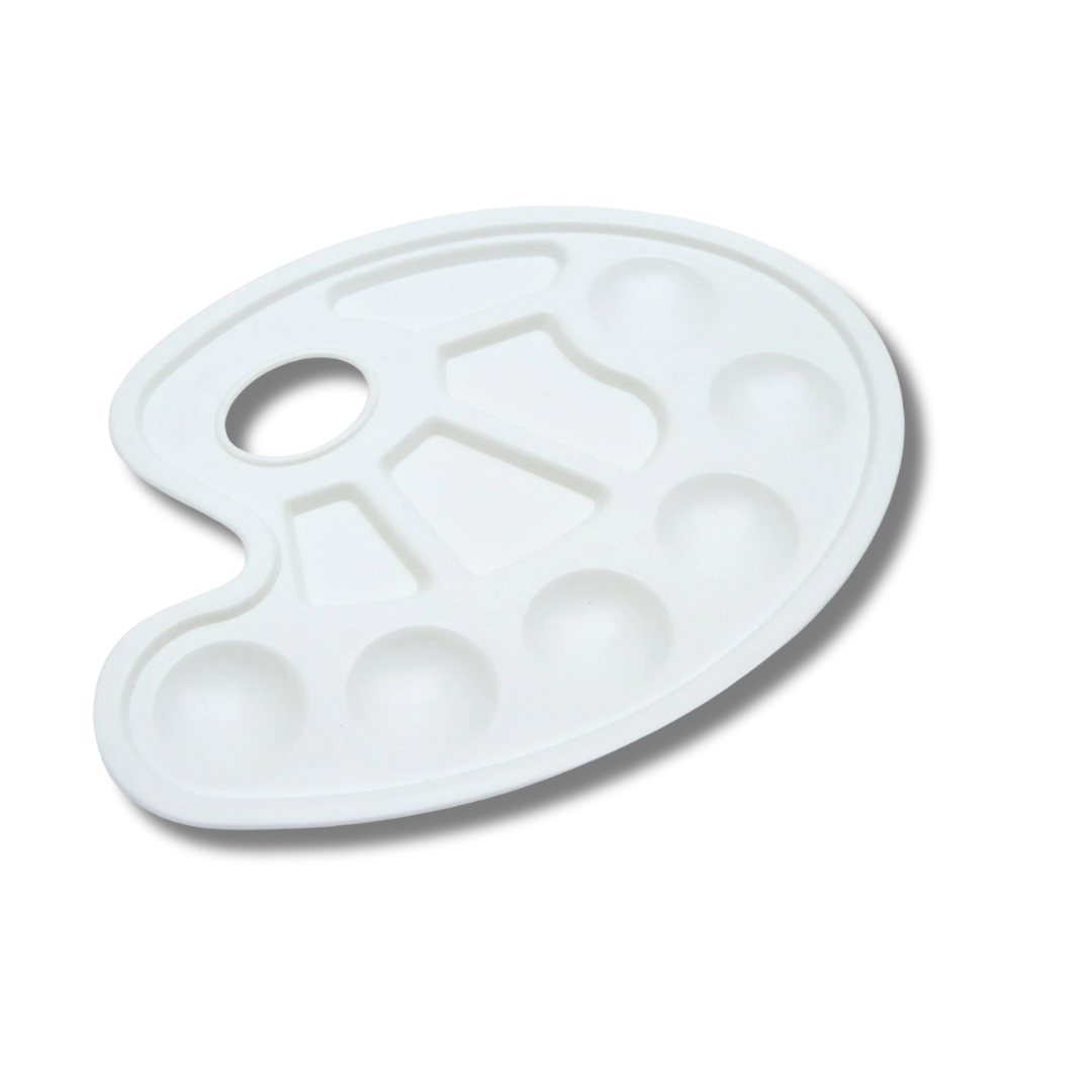 Plastic Palette Paint Tray with Thumb Hole and Mini Paint Pots by Angelus