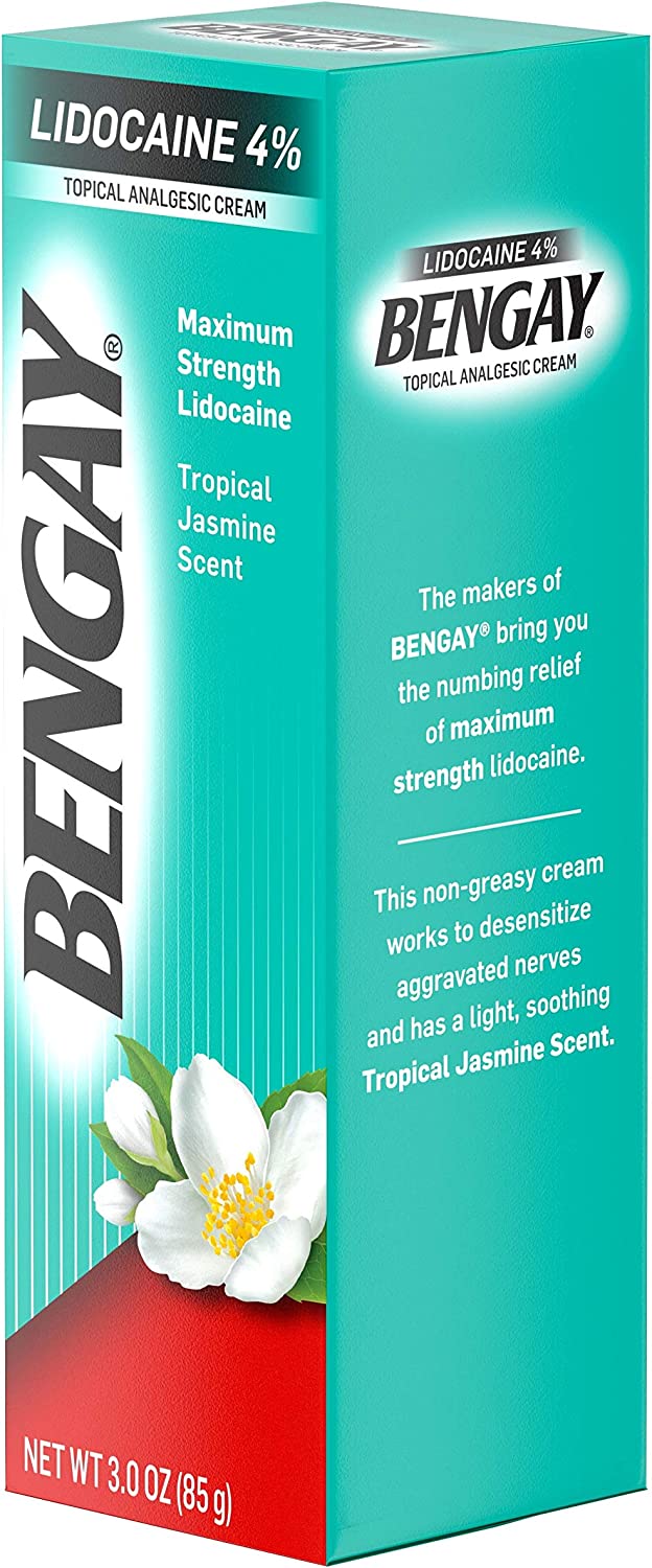 Bengay Topical Analgesic Cream Maximum Strength Tropical Jasmine Scent 3.0 oz/ 85g